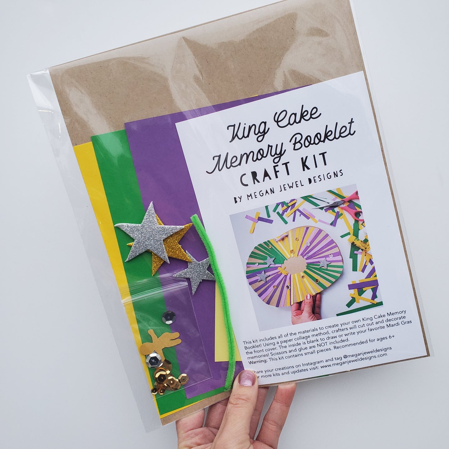 DIY King Cake Memory Booklet Craft Kit
