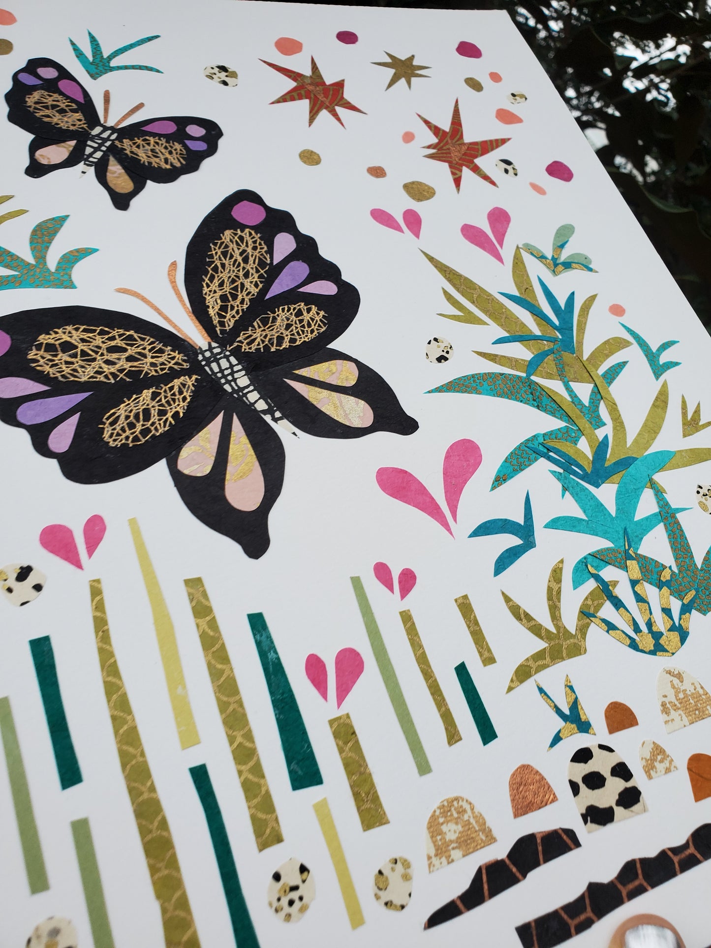 Black Butterflies - Original Collage
