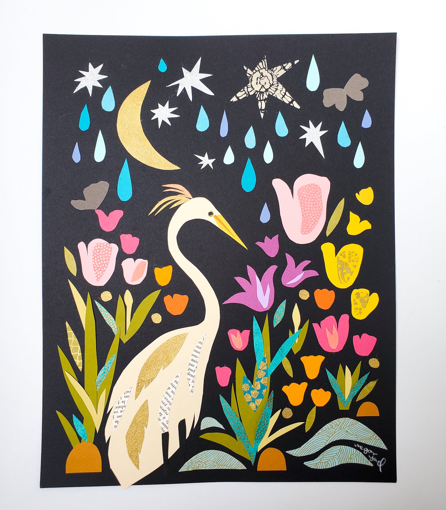 Midnight Rain in the Tulip Garden
