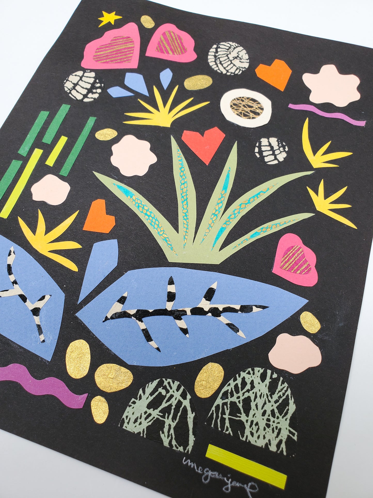 Writing Poems in a Rock Garden 8x10"
