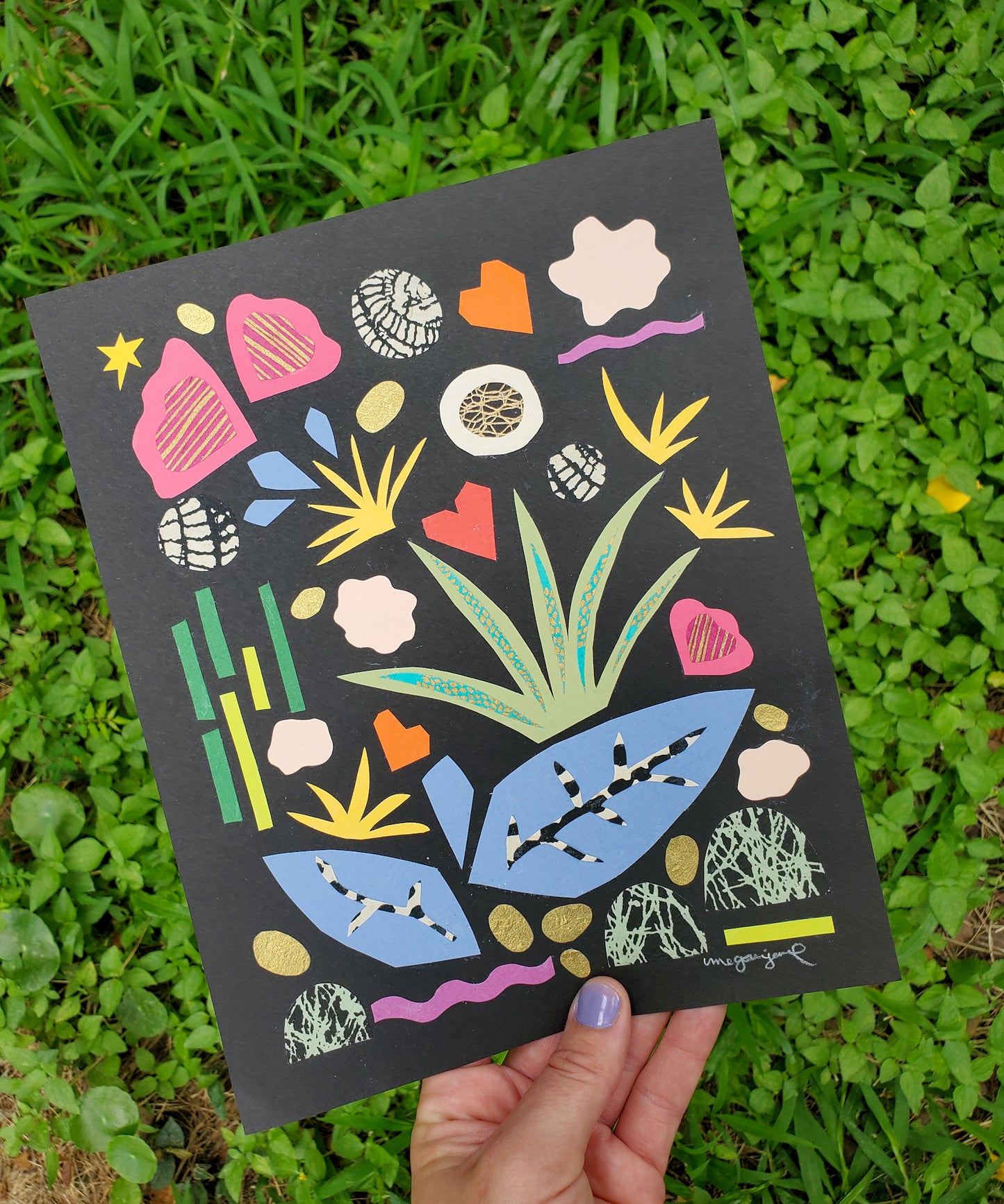 Writing Poems in a Rock Garden 8x10"