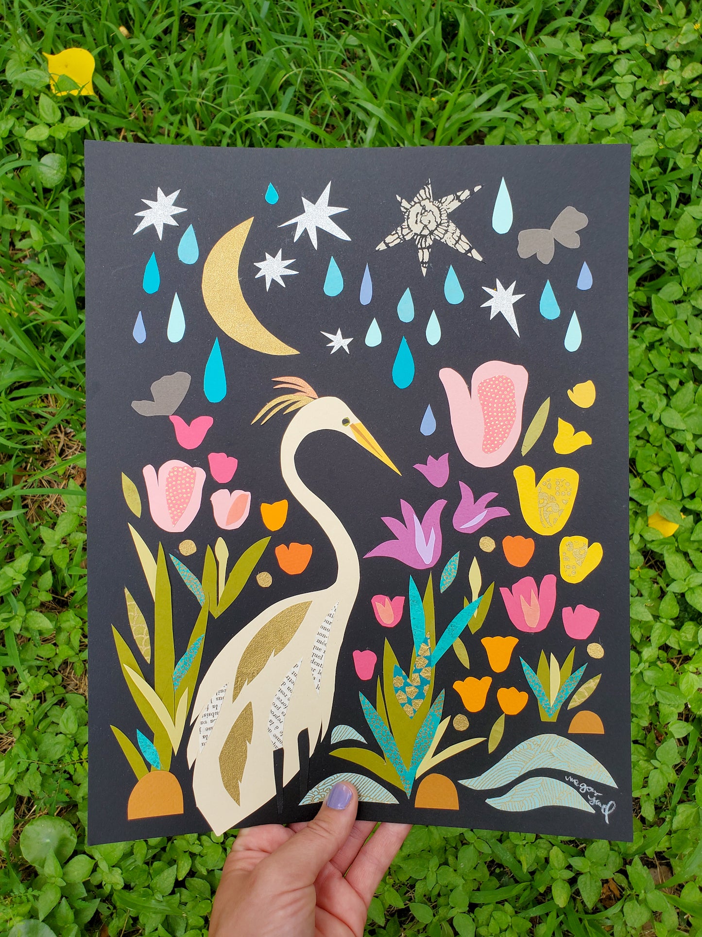 Midnight Rain in the Tulip Garden