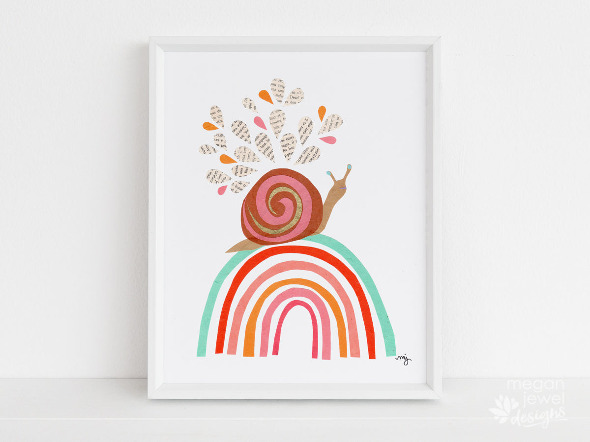 Rainbow Snail Print