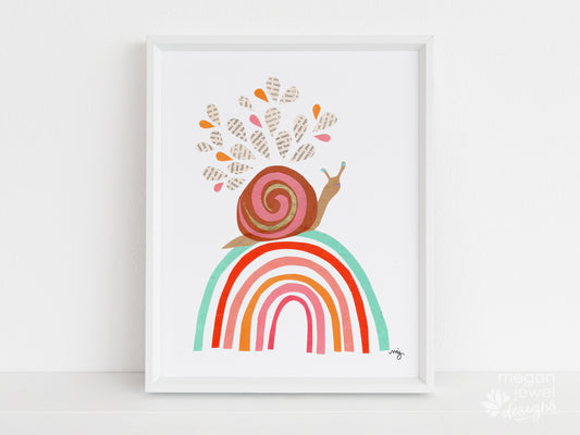Rainbow Snail Print