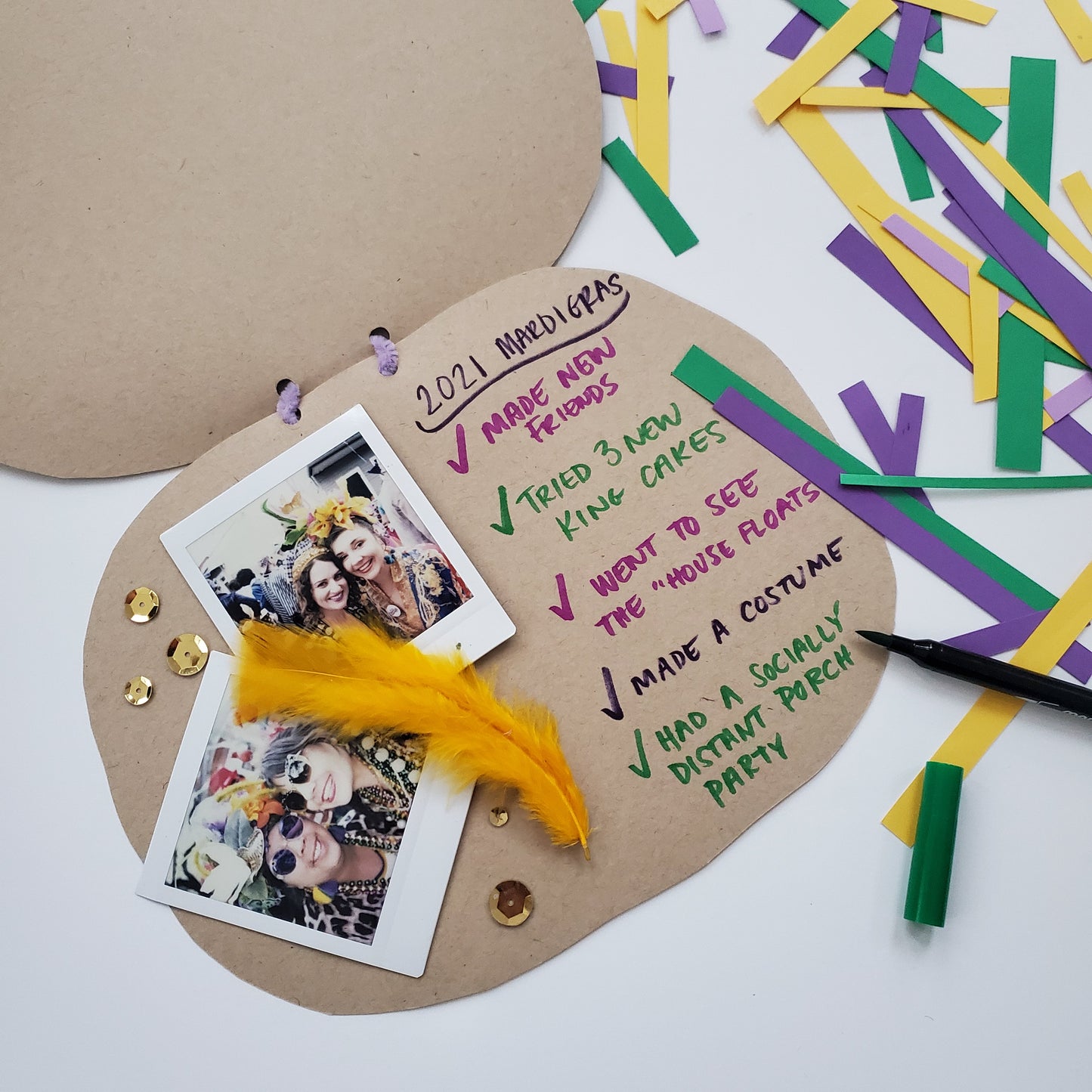 DIY King Cake Memory Booklet Craft Kit