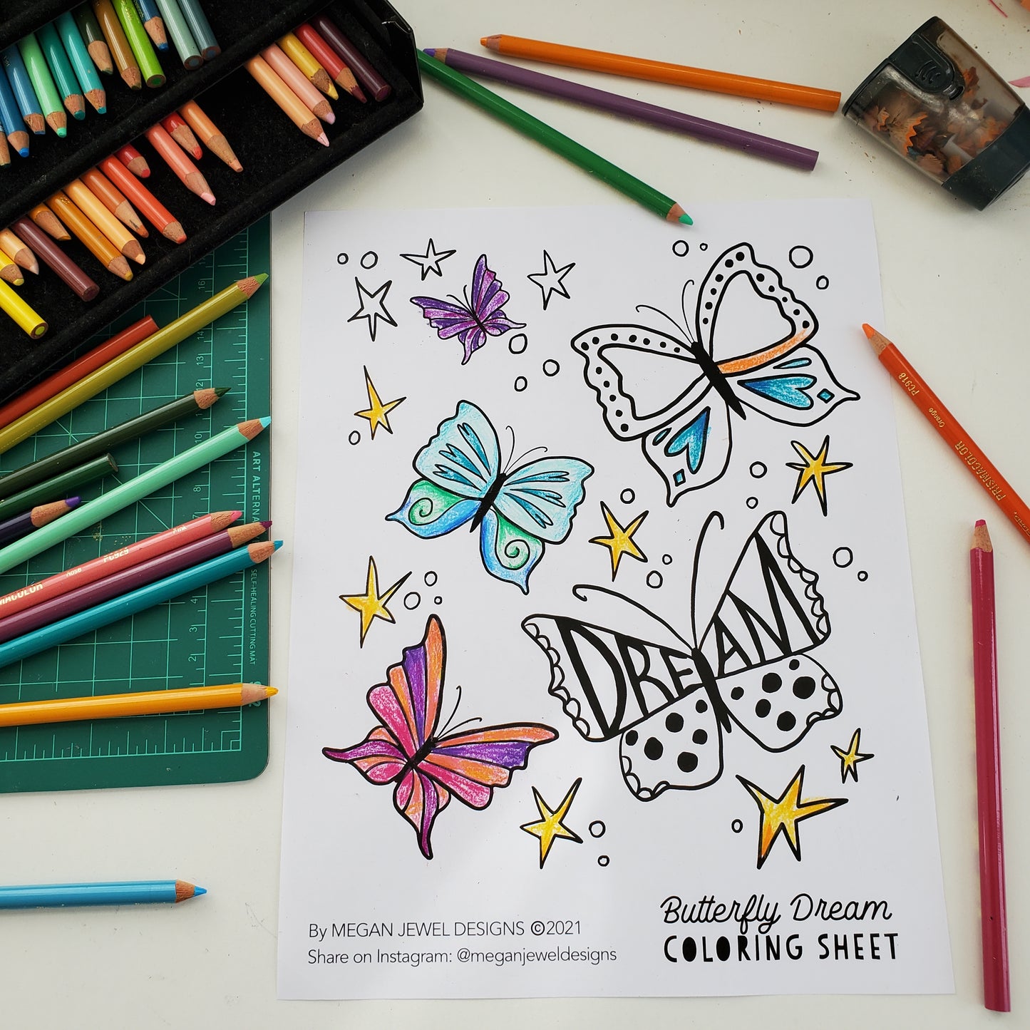 FREE Coloring Sheets! from Megan Jewel Designs