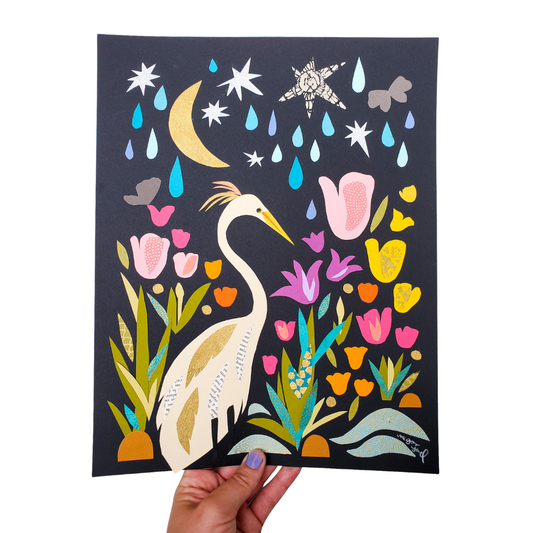 Midnight Rain in the Tulip Garden