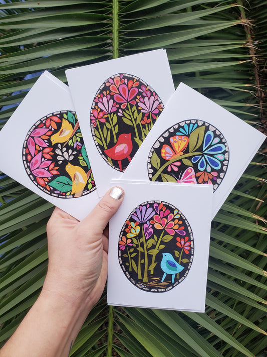 Midnight Garden Greeting Cards