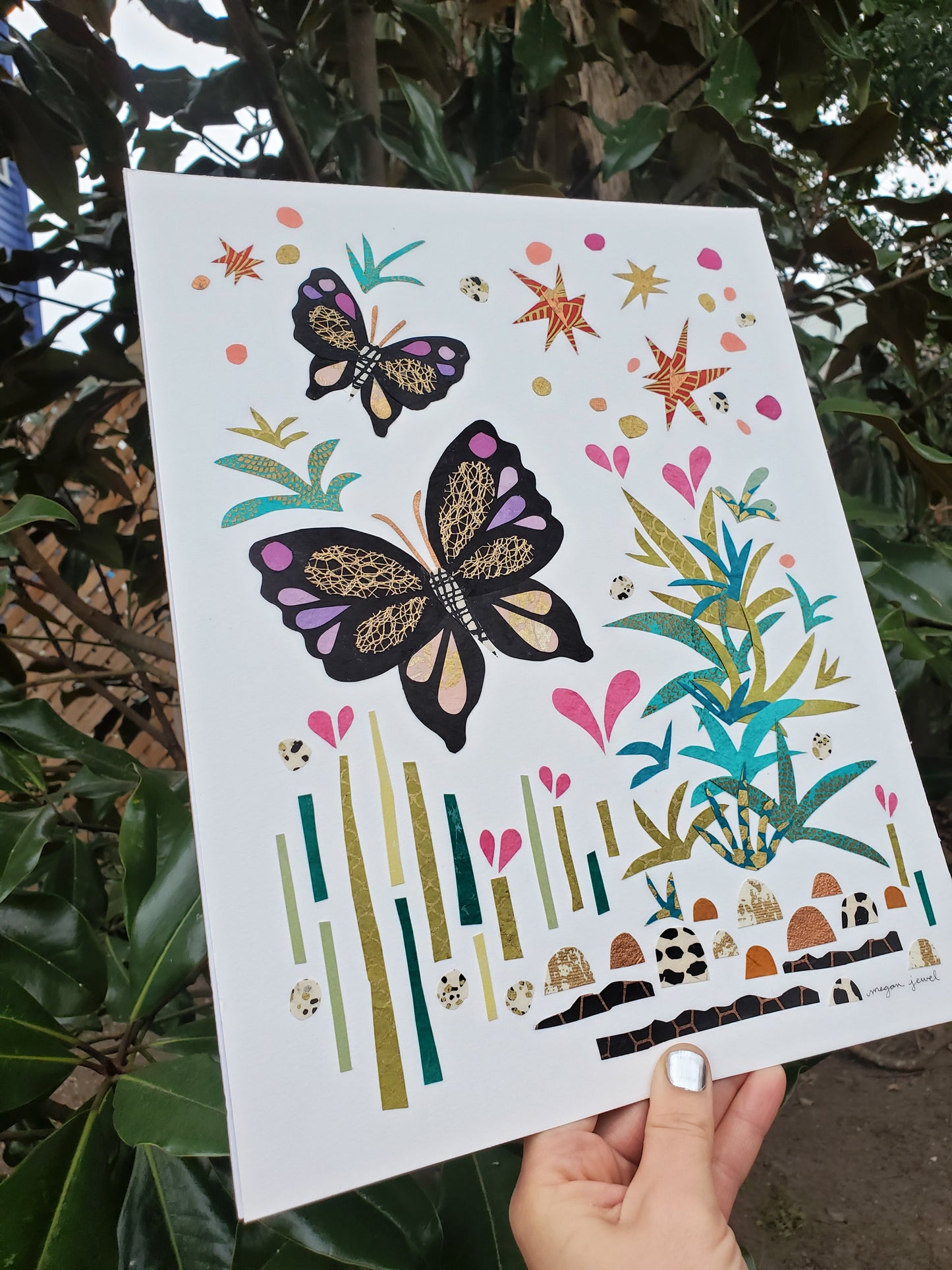 Black Butterflies - Original Collage