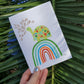 Large Art Card - Rainbow Turtle Greeting Card