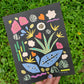 Writing Poems in a Rock Garden 8x10"
