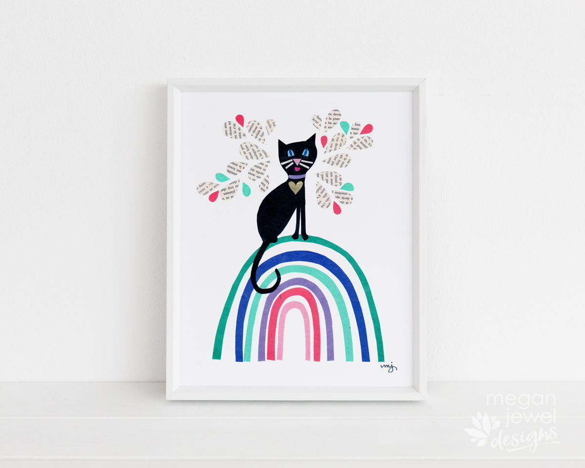 Rainbow Kitty Print