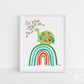 Rainbow Turtle Print