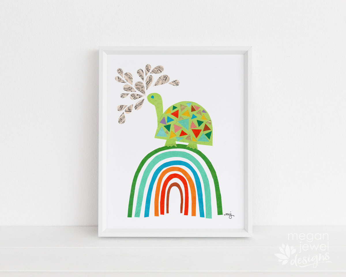 Rainbow Turtle Print