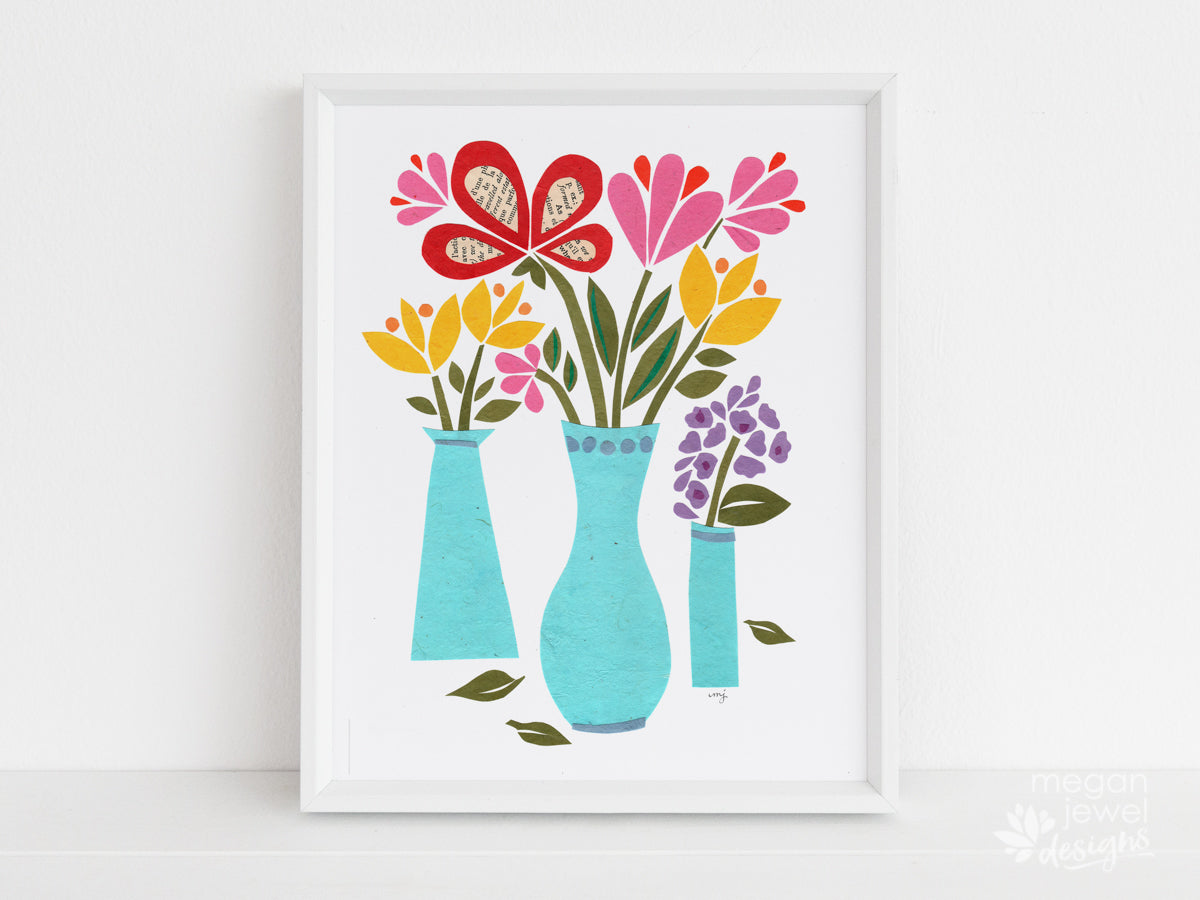 Flower Vases Print